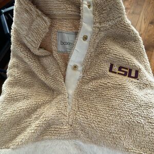 LSU Sherpa quarter button up